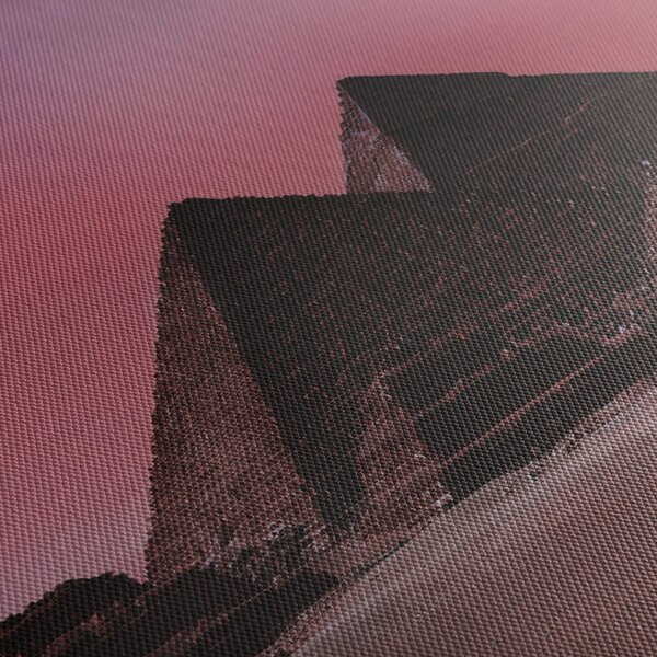 Obraz - Pyramídy Giza, Egypt (s hodinami) (90x30 cm)