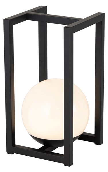 Vonkajšia stolná lampa čierna vrátane LED s dotykovým nabíjaním - Nowi