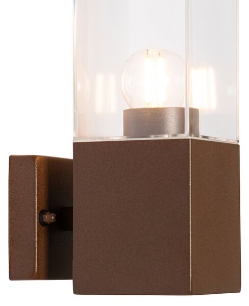 Moderná vonkajšia nástenná lampa hrdzavohnedá IP44 - Malios