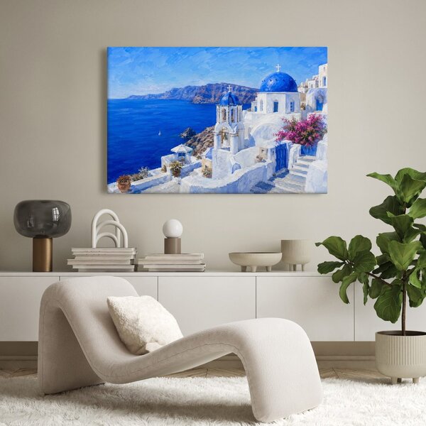 Obraz modré kupoly Santorini