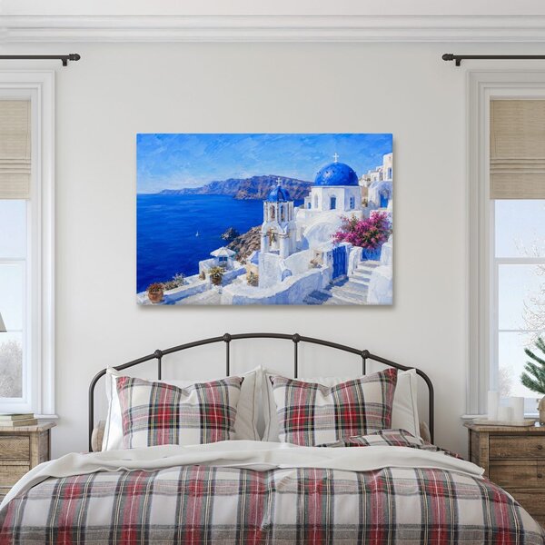 Obraz modré kupoly Santorini