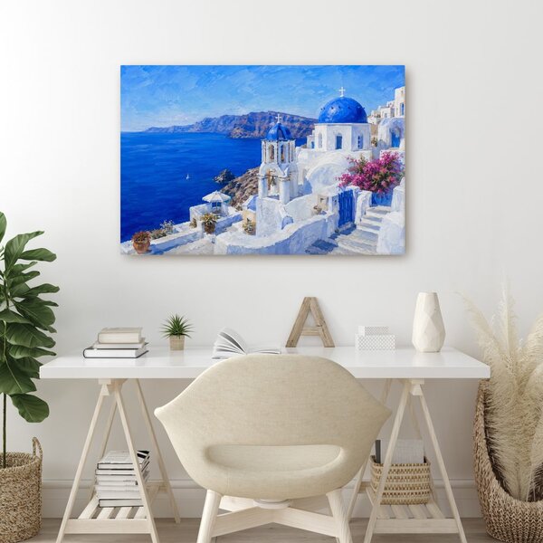 Obraz modré kupoly Santorini