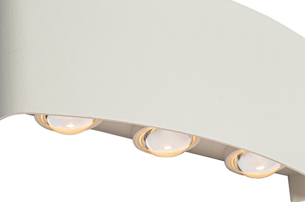 Vonkajšia nástenná lampa biela vrátane LED 6-svetlo IP54 - Silly