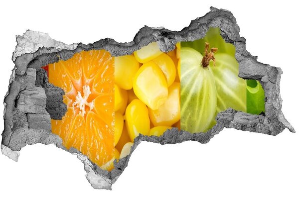 Nálepka 3D diera samolepiaca Ovocie a zelenina
