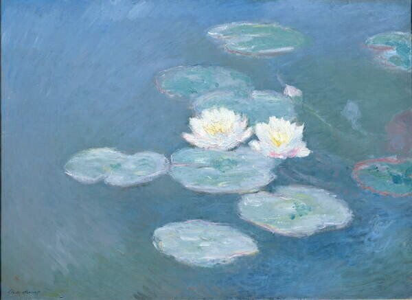Monet, Claude - Umelecká tlač Waterlilies, Evening, (40 x 30 cm)