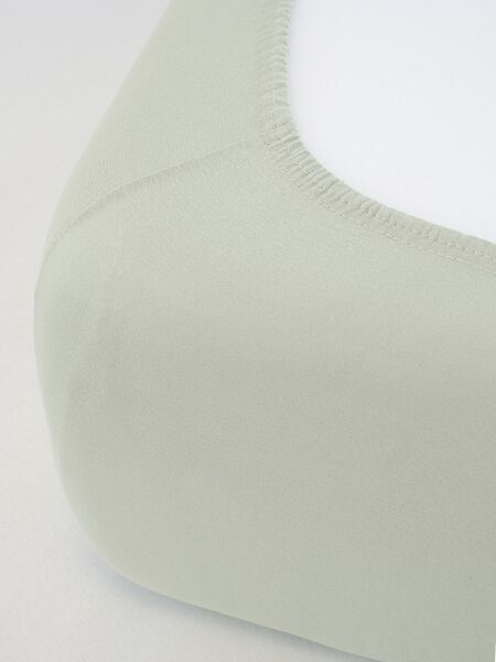 Jersey plachta do postieľky Classic 60 × 120 cm - sivozelená