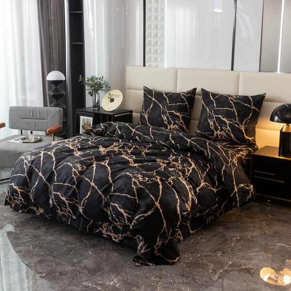 Obliečky z mikrovlákna OBSIDIAN čierne Rozmer obliečky: 70 x 80 cm | 140 x 200 cm