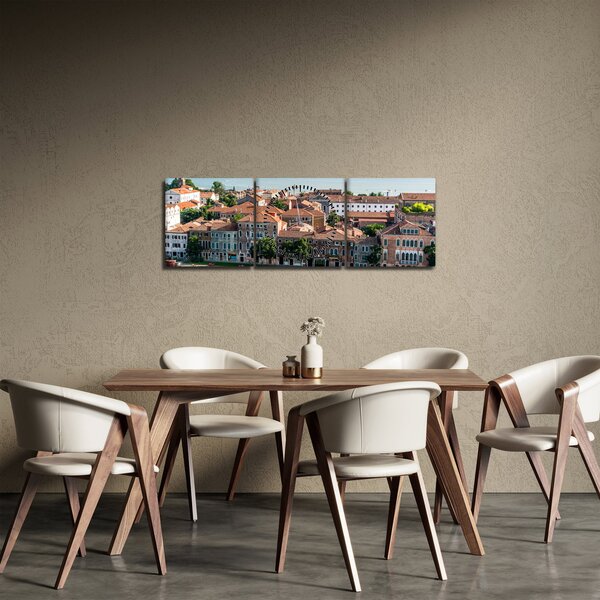 Obraz - Letecký pohľad na mesto (s hodinami) (90x30 cm)