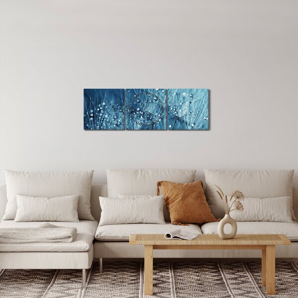 Obraz - Kvapky rosy (s hodinami) (90x30 cm)