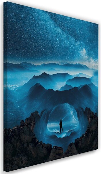Obraz na plátne Modré vrcholy - Rokibul Hasan Rozmery: 40 x 60 cm