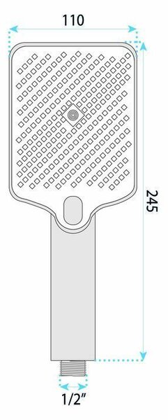 Sprchová hlavica REA JS-031 BRUSH COPPER