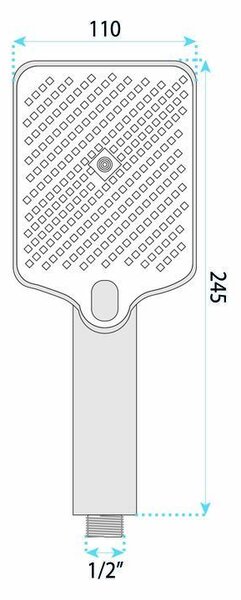 Sprchová hlavica REA JS-031 BRUSH COPPER