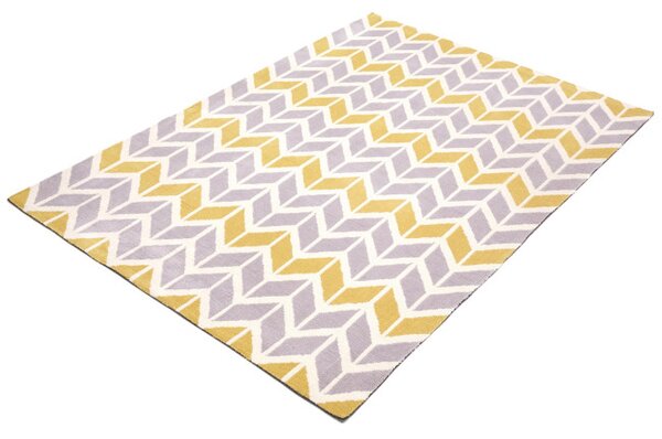Koberec Arlo 06 Chevron Lemon sivý