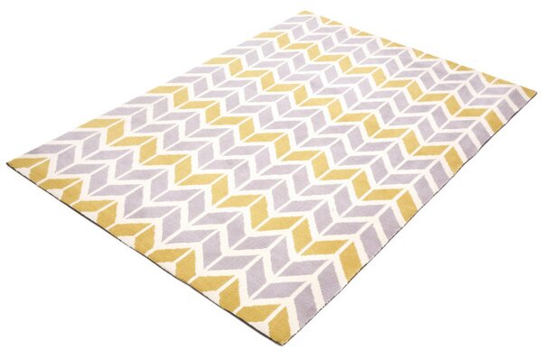 Koberec Arlo 06 Chevron Lemon sivý