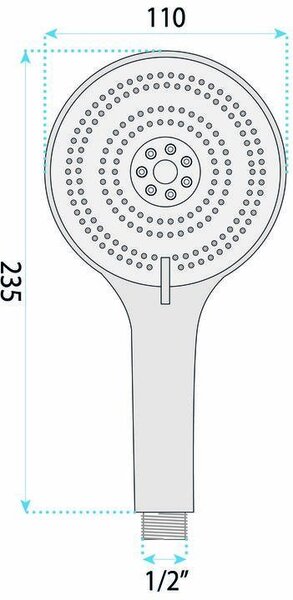 Sprchová hlavica REA JS-019 BRUSH NICKLE