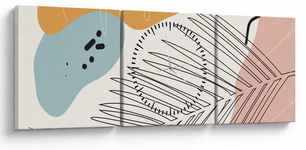 Obraz - Ilustrácia listu (s hodinami) (90x30 cm)