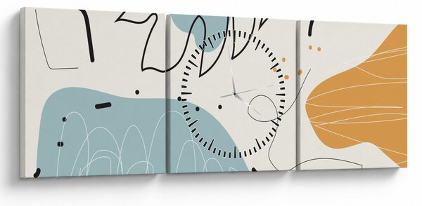 Obraz - Ilustrácia listu (s hodinami) (90x30 cm)