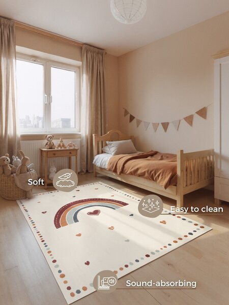 Hanse Home, Detský koberec Adventures 106420 Cream Multicolor, 120x170, viacfarebná, detská izba