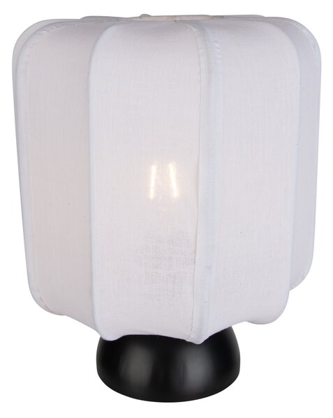 Japandi stolná lampa čierna s bielym tienidlom - Nori