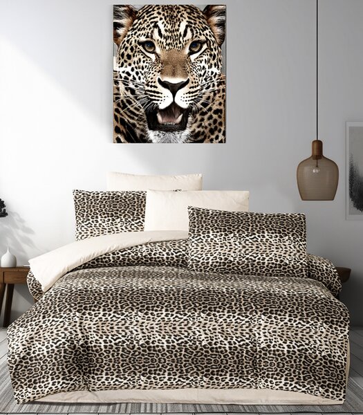 Obliečky bavlnené Leopard 200x140cm+90x70cm TiaHome