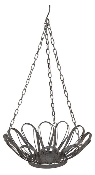 Závesný retro držiak na kvetináč v tvare kvetu - Ø 37*58 cm - Clayre & Eef