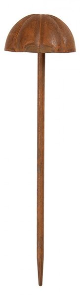 Rustikálny hrdzavý zápich huba - Ø 8*31 cm - Clayre & Eef