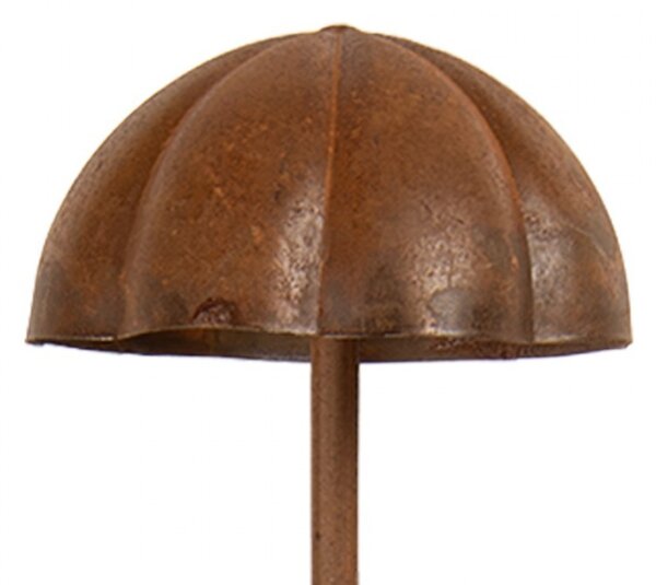 Rustikálny hrdzavý zápich huba - Ø 11*40 cm - Clayre & Eef
