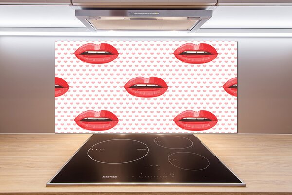 Panel do kuchyne Červená ústa pl-pksh-100x50-f-90428290