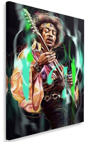Obraz na plátne Portrét Jimiho Hendrixa - Dmitry Belov Rozmery: 40 x 60 cm