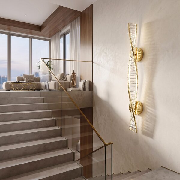 Toolight Toolight, nástenné LED svietidlo, APP1952-W, 2000lm, 36W, IP20, zlatá matná, OSW-63009
