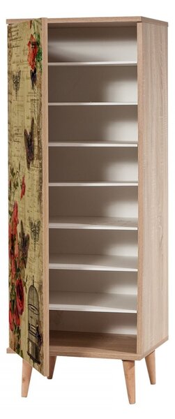 Hanah Home Stojan na topánky Filinta Butterflies 50x135 cm dub sonoma