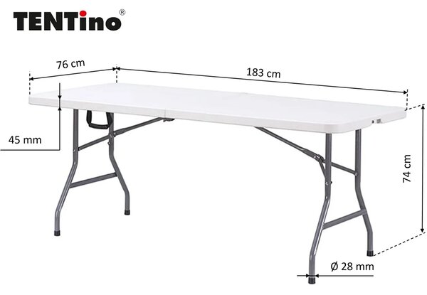 TENTino Záhradný set GARDEN - STÔL 183x76 POL + 6x STOLIČKA