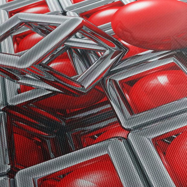 Obraz - 3D metalická abstrakcia (150x105 cm)
