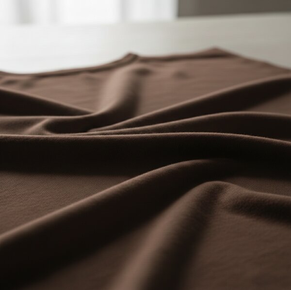 Látka metráž Jersey úplet tmavohnedá EMI, 1 meter