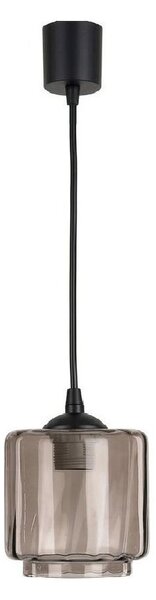 Brilagi - LED luster na lanku R GLASS 1xE27/60W/230V pr. 15 cm čierna/dymovo-béžová
