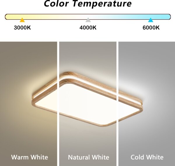 Brilagi - stmievané LED svietidlo MOLINA SQUARE LED/54W/230V dub 60x40 cm + DO