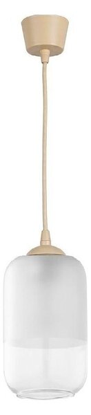 Brilagi - LED luster na lanku RETRO GLASS 1xE27/60W/230V pr. 14 cm béžová/biela