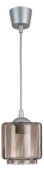 Brilagi-LED Luster na lanku R GLASS 1xE27/60W/230V pr. 15 cm strieborná/dýmovo béžová