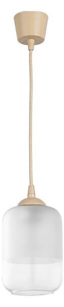 Brilagi - LED luster na lanku RETRO GLASS 1xE27/60W/230V priemer 14 cm béžová/biela