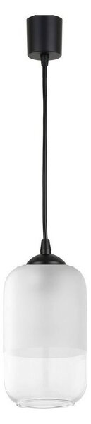 Brilagi - LED luster na lanku RETRO GLASS 1xE27/60W/230V, priemer 14 cm, čierna/biela