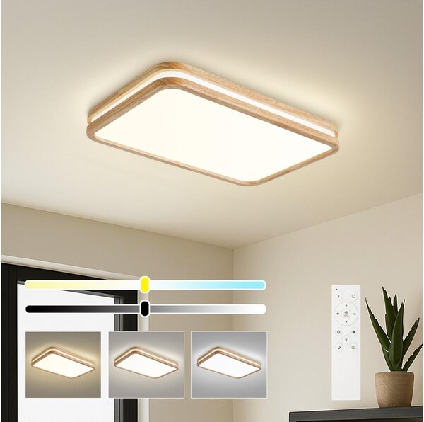 Brilagi - stmievané LED svietidlo MOLINA SQUARE LED/54W/230V dub 60x40 cm + DO