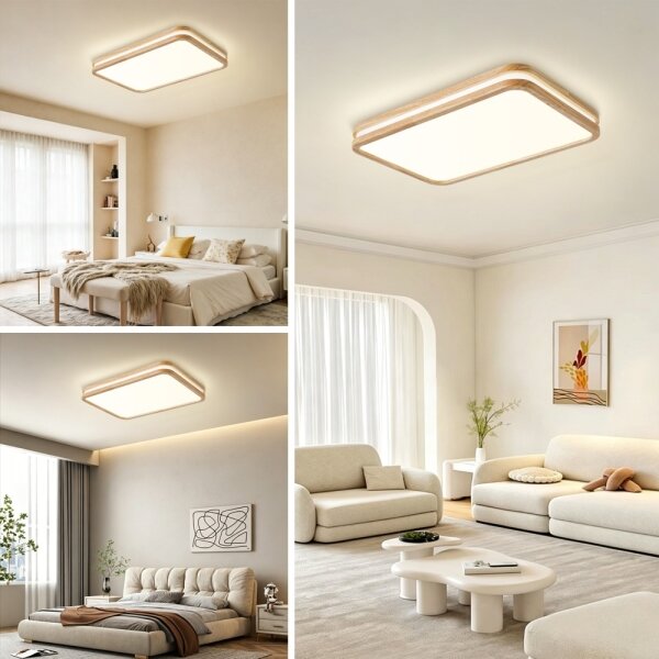 Brilagi - stmievané LED svietidlo MOLINA SQUARE LED/54W/230V dub 60x40 cm + DO