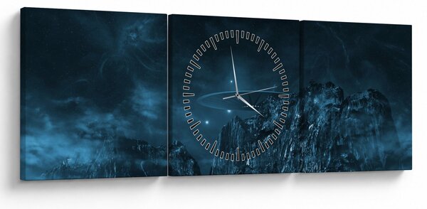 Obraz - Mimozemská misia (s hodinami) (90x30 cm)