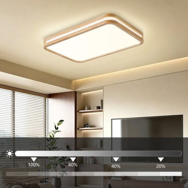 Brilagi - stmievané LED svietidlo MOLINA SQUARE LED/54W/230V dub 60x40 cm + DO