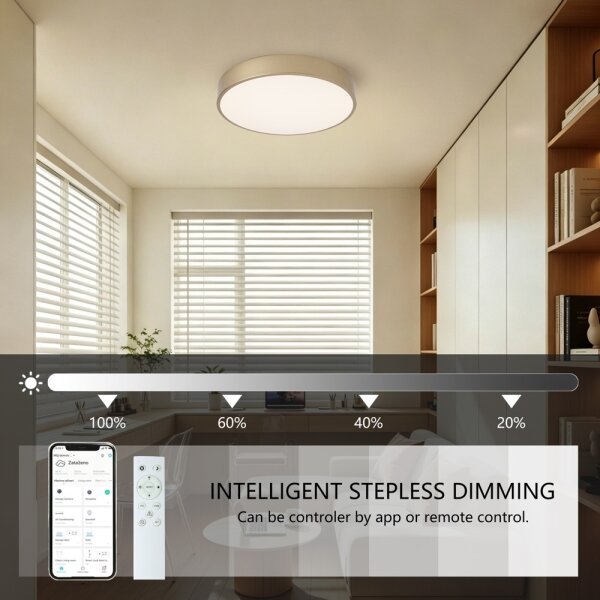 Brilagi-LED Stmievateľné svietidlo POOL SMART LED/48W/230V 40 cm Wi-Fi Tuya zlaté + diaľkový ovládač