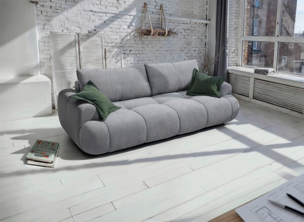 ROZKLADACIA POHOVKA, plast, textil, kompozitné drevo, sivá Livetastic - Sedačky, Online Only