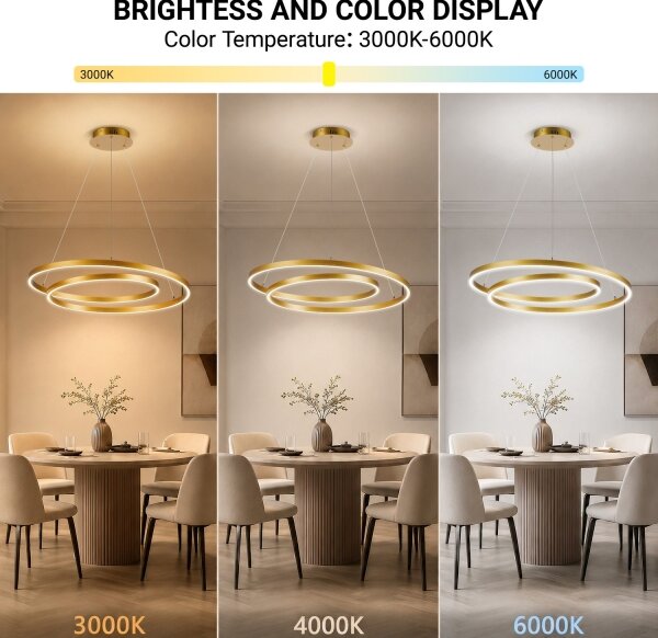 Brilagi-LED Stmievateľný luster na lanku TWISTER LED/75W/230V 3000-6000K zlatý +DO