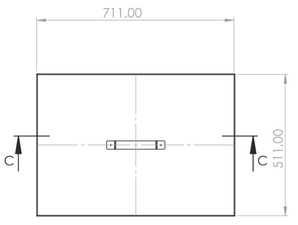 Veko na záhradné ohnisko 70 x 50 x 1 cm, corten CORGARDEN 1021