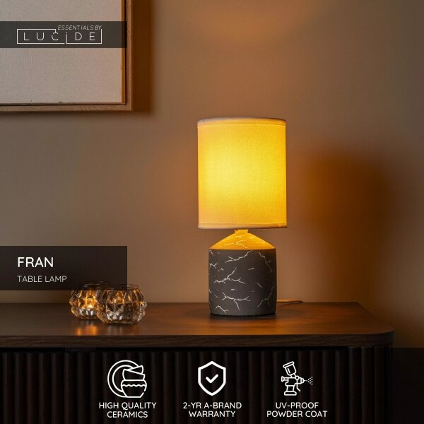 Lucide 47550/81/41 - Stolná lampa FRAN 1xE14/40W/230V hnedá
