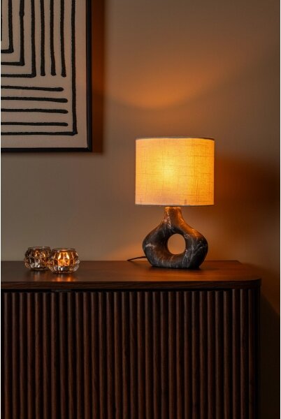 Lucide 47509/81/30 - Stolná lampa TOMEO 1xE14/40W/230V čierna